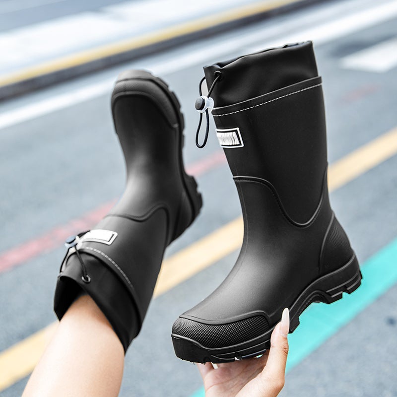 New Couple Rain Boots Outdoor Simple Restraint Casual Men'S Water Shoes Rain Boots Non-Slip Waterproof Rainy Day Women'S Boots - Image 3